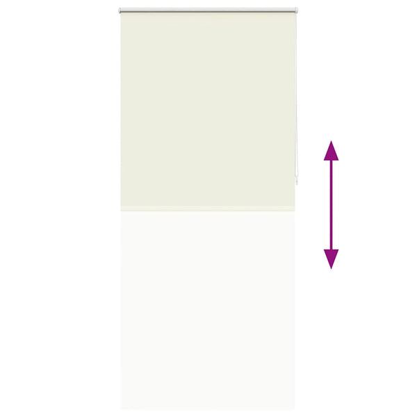 Verdunkelungsrollo 84,4 x 230 cm, Stoffbreite 80 cm, Gebrochen Weiß