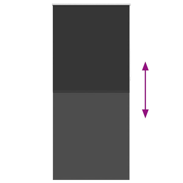Verdunkelungsrollo 84,4 x 230 cm, Stoffbreite 80 cm, schwarz