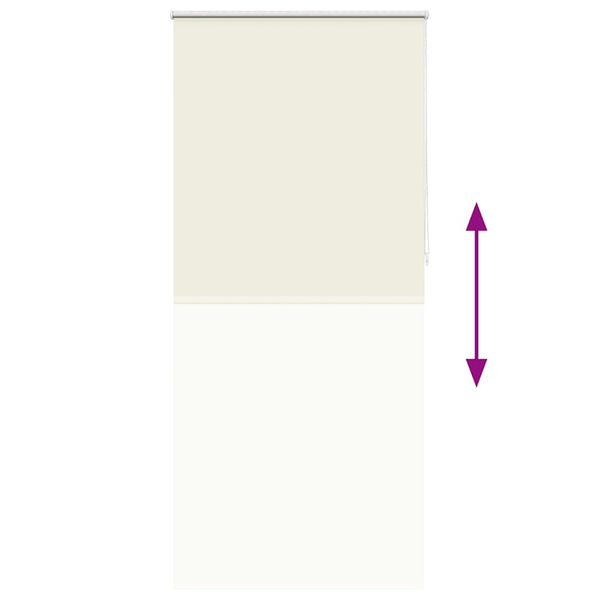 Verdunkelungsrollo 104,4 x 230 cm, Stoffbreite 100 cm, Gebrochen Weiß