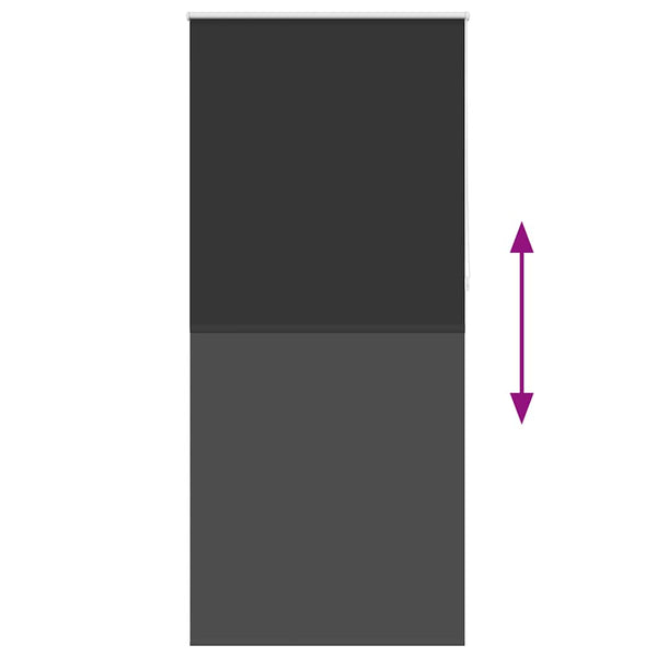Verdunkelungsrollo 104,4 x 230 cm, Stoffbreite 100 cm, schwarz