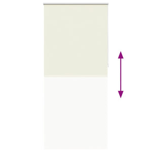 Verdunkelungsrollo 124,4 x 230 cm, Stoffbreite 120 cm, Gebrochen Weiß
