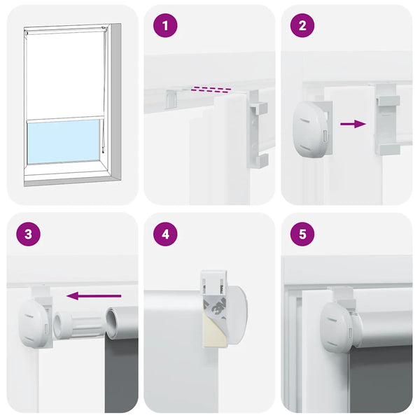 Verdunkelungsrollo 144,4 x 230 cm, Stoffbreite 140 cm, Weiß