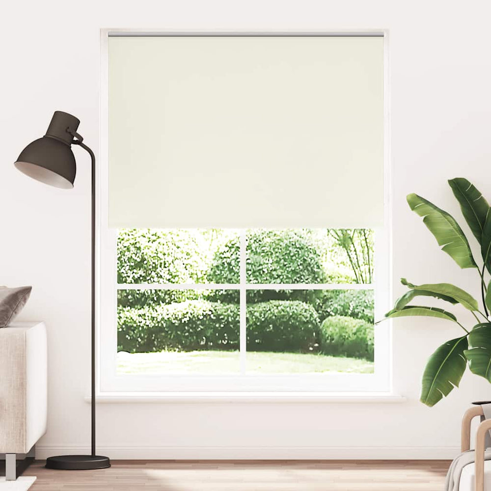 vidaXL Store enrouleur occultant 144,4 x 230 cm, largeur de tissu 140 cm, blanc cassé