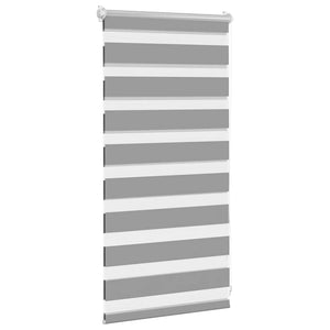 Zebra-Rollo 40,9 x 100 cm, Stoffbreite 36,7 cm, grau