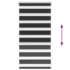 Schwarzes Zebra Rollo 40,9x100cm