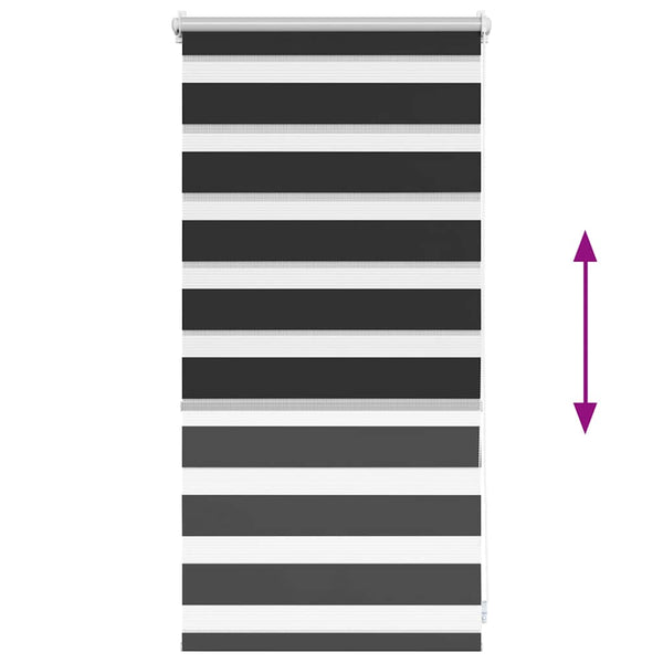 vidaXL Store enrouleur jour nuit 40,9 x 100 cm, largeur de tissu 36,7 cm, noir