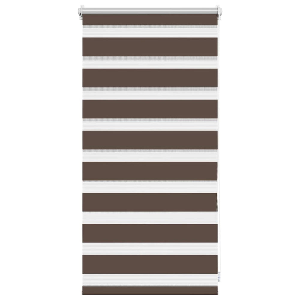 vidaXL Store double enrouleur 40,9 x 100 cm, largeur du tissu 36,7 cm, marron café