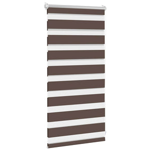 Zebra-Rollo 40,9 x 100 cm, Stoffbreite 36,7 cm, Kaffeebraun