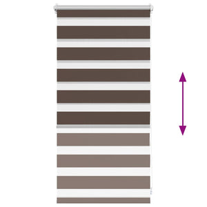 Zebra-Rollo 40,9 x 100 cm, Stoffbreite 36,7 cm, Kaffeebraun