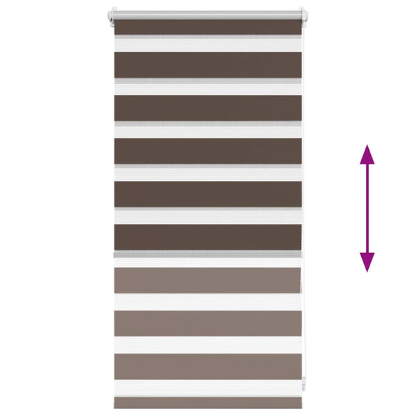 Zebra-Rollo 40,9 x 100 cm, Stoffbreite 36,7 cm, Kaffeebraun