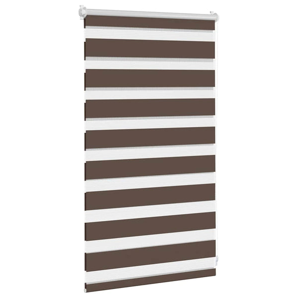 Zebra-Rollo 50,9 x 100 cm, Stoffbreite 46,7 cm, Kaffeebraun