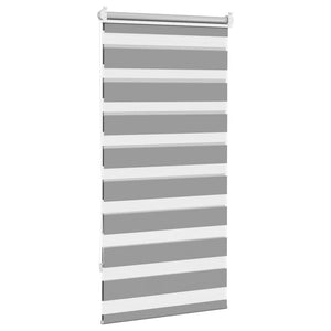 Zebra-Rollo 60,9 x 120 cm, Stoffbreite 56,7 cm, grau
