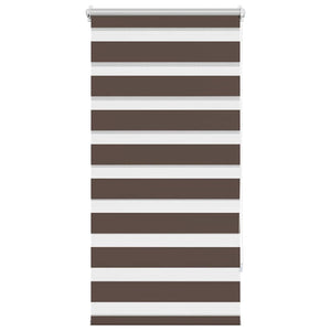 Zebra-Rollo 60,9 x 120 cm, Stoffbreite 56,7 cm, Kaffeebraun