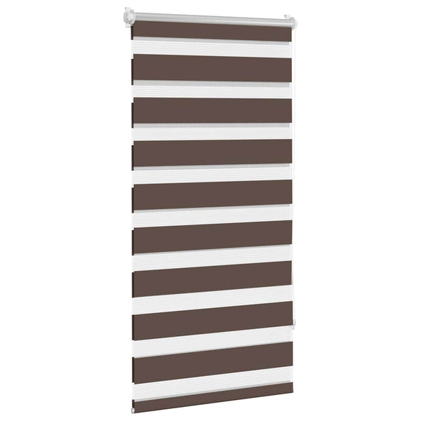 Zebra-Rollo 60,9 x 120 cm, Stoffbreite 56,7 cm, Kaffeebraun