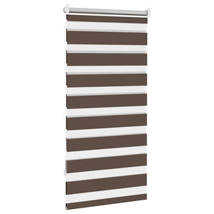 Zebra-Rollo 60,9 x 120 cm, Stoffbreite 56,7 cm, Kaffeebraun