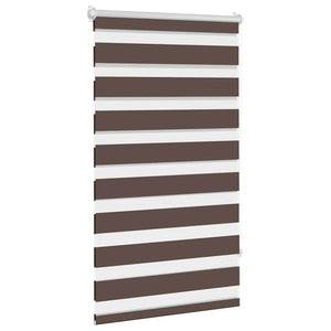 Zebra-Rollo 70,9 x 120 cm, Stoffbreite 66,7 cm, Kaffeebraun
