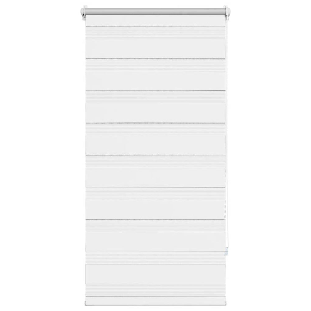 vidaXL Store enrouleur zèbre 80,9 x 150 cm, largeur de tissu 76,7 cm, blanc