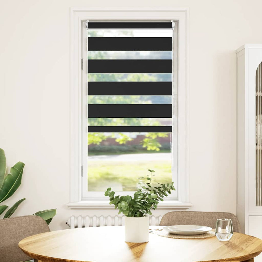 Zebra-Rollo 80,9 x 150 cm, Stoffbreite 76,7 cm, schwarz
