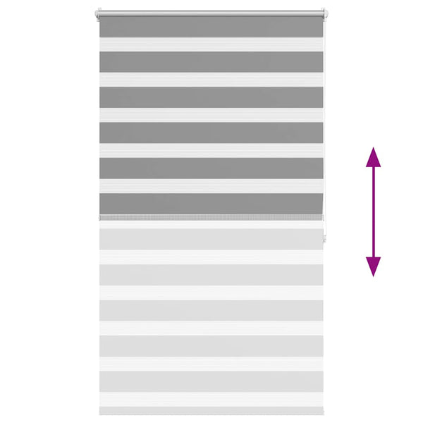 Zebra-Rollo 80,9 x 175 cm, Stoffbreite 76,7 cm, grau