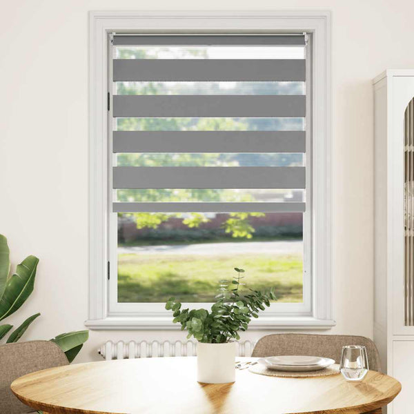 Zebra-Rollo 80,9 x 175 cm, Stoffbreite 76,7 cm, grau