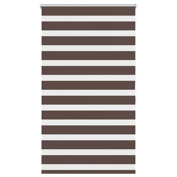 Zebra-Rollo 80,9 x 175 cm, Stoffbreite 76,7 cm, Kaffeebraun