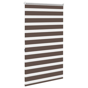 Zebra-Rollo 80,9 x 175 cm, Stoffbreite 76,7 cm, Kaffeebraun