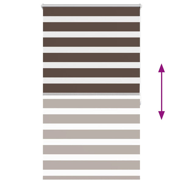 Zebra Rollo 80,9x175 cm Kaffeebraun
