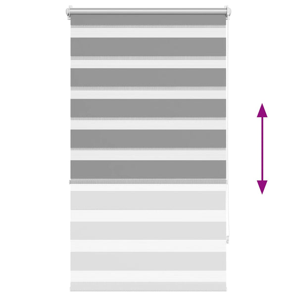 vidaXL Store enrouleur jour nuit 90,9 x 150 cm, largeur de tissu 86,7 cm, gris