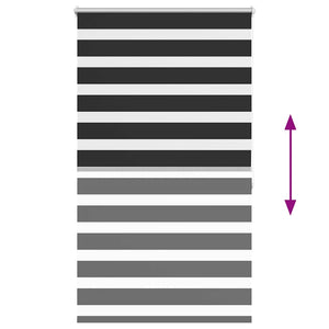 Schwarzes Zebra-Rollo 100,9x175cm