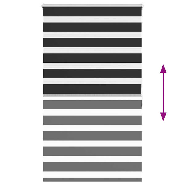 Schwarzes Zebra-Rollo 100,9x175cm