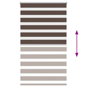 Zebra-Rollo 100,9 x 175 cm, Stoffbreite 96,7 cm, Kaffeebraun