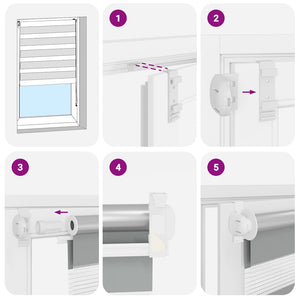 Zebra-Rollo 100,9 x 175 cm, Stoffbreite 96,7 cm, Kaffeebraun