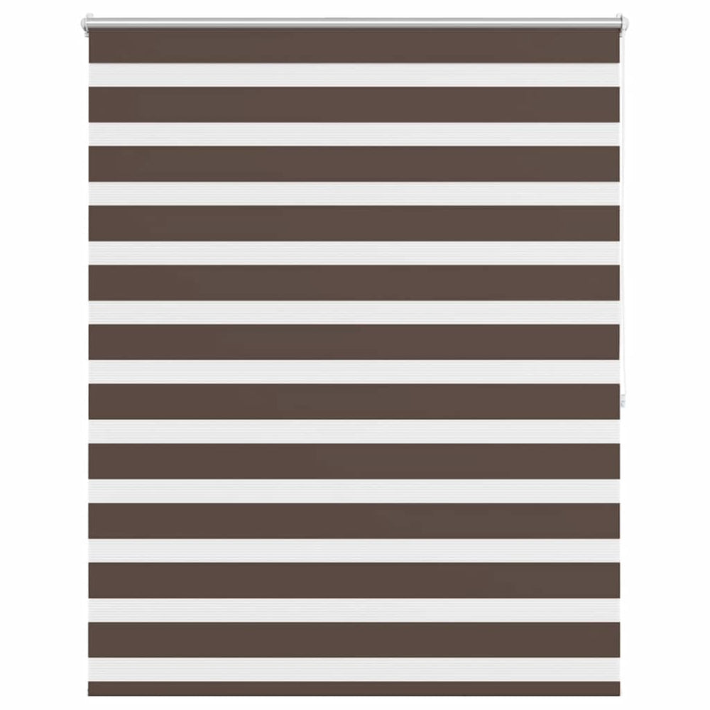 vidaXL Store enrouleur jour nuit zébré 120,9 x 175 cm, largeur du tissu 116,7 cm, marron café