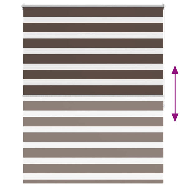 Kaffeebraunes Zebra-Rollo 120,9x175cm
