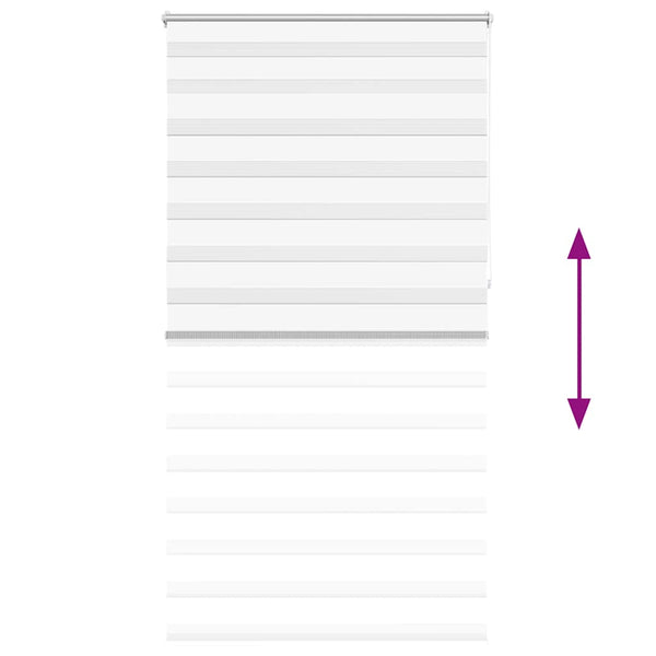 Zebra-Rollo 120,9 x 230 cm, Stoffbreite 116,7 cm, Weiß