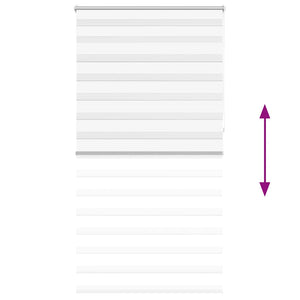 Zebra-Rollo 120,9 x 230 cm, Stoffbreite 116,7 cm, Weiß