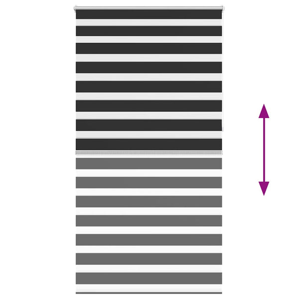 Schwarzes Zebra-Rollo, 120,9 x 230cm