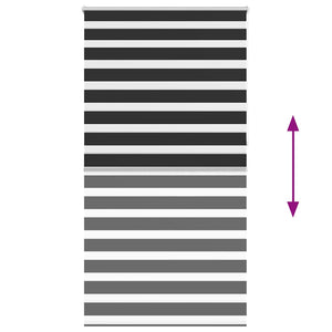 Zebra-Rollo 120,9 x 230 cm, Stoffbreite 116,7 cm, schwarz