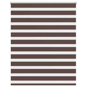 Kaffeebraunes Zebra-Rollo, 140,9 x 175 cm