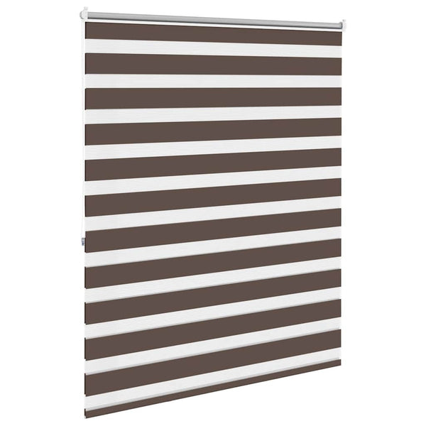 Kaffeebraunes Zebra-Rollo, 140,9 x 175 cm