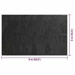 Pool Solarfolie Rechteckig 8x5m, Schwarz