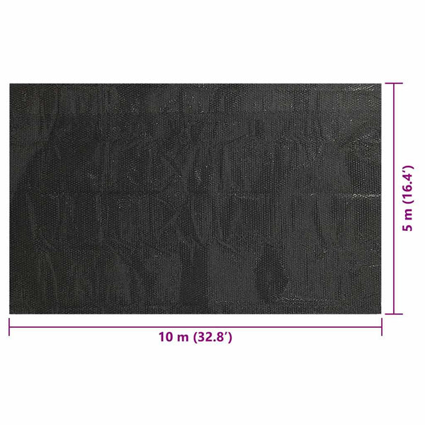 Pool Solarfolie 10x5m, Schwarz