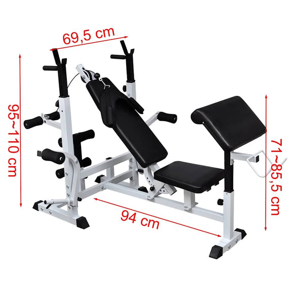 vidaXL Banc de musculation multifonctionnel