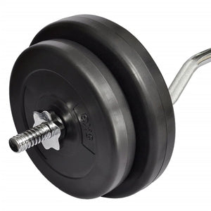 30 kg Hantelset mit Curlstange