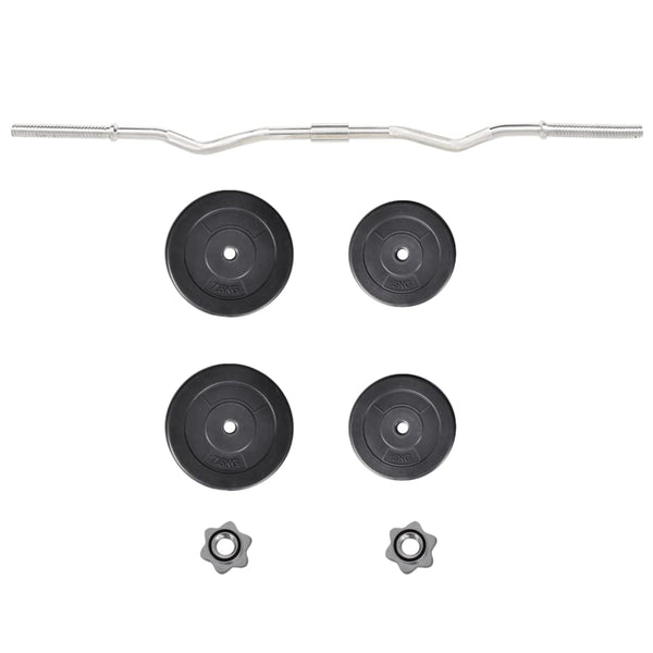30 kg Hantelset mit Curlstange
