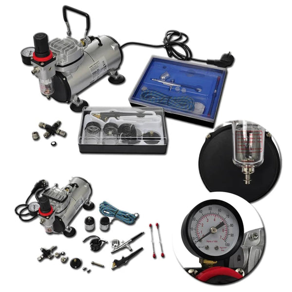 Airbrush Profi Komplett-Set mit 2 Pistolen