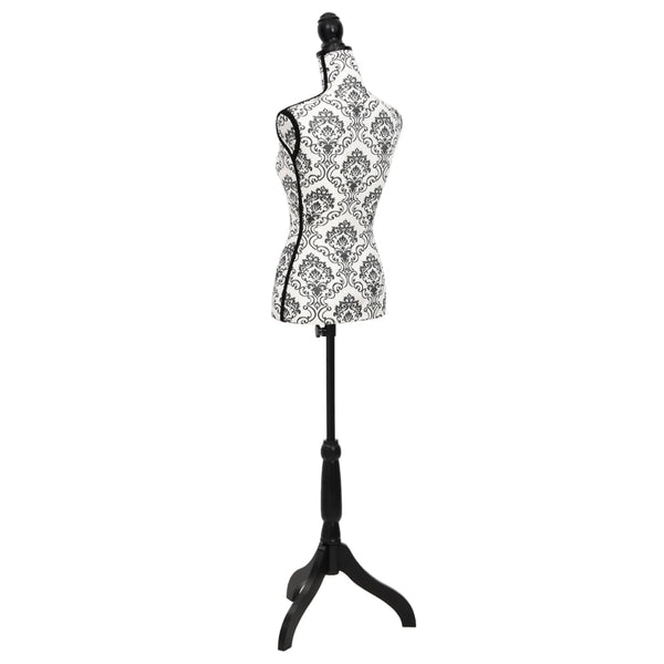 Damenbüste Schneiderpuppe Torso Schwarz Weiß