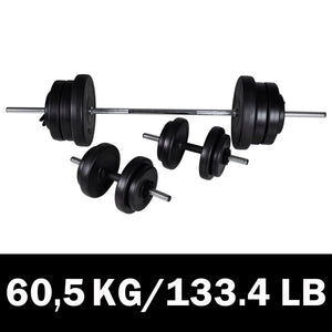 Langhantel & Kurzhantel Set 60,5kg