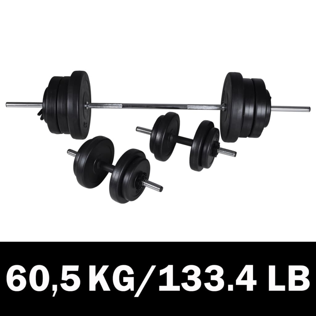 Langhantel & Kurzhantel Set 60,5kg
