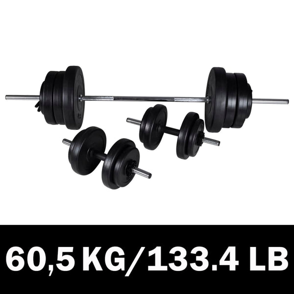 Langhantel & Kurzhantel Set 60,5kg